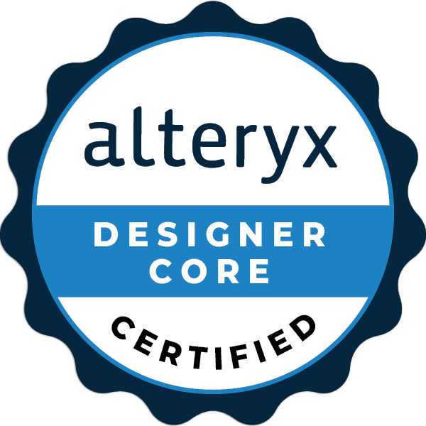 Alteryx certification badge